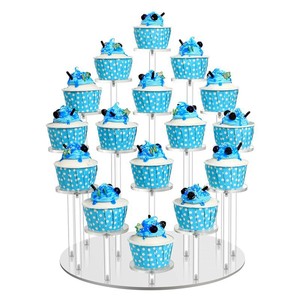 Espositore per Torte e Cupcake in Acrilico Trasparente, Set di Supporti per Dessert per Feste di <span class=keywords><strong>Compleanno</strong></span> e Matrimoni - Product Image 1