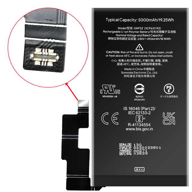 GMF5Z Is Suitable for Google Pixel 7 Pro Phone Battery 5000mAh Charging Board