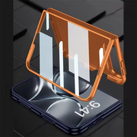 Étui Duo pour iPhone, finition mate, magnétique, pliable, avec film de protection d'écran en verre frontal, résistant aux chocs, coque rigide en PC mince