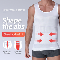 Débardeur de compression amincissant pour homme en nylon à séchage rapide, respirant, avec contrôle du haut du ventre, sous-vêtement de sport confortable