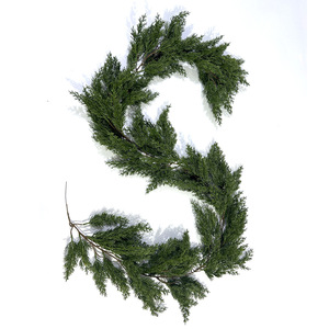 <b>Artificial</b> Christmas Garland Plastic Cypress Vines 6ft Indoor Decoration Home Door Hanging Ornament - Product Image 1
