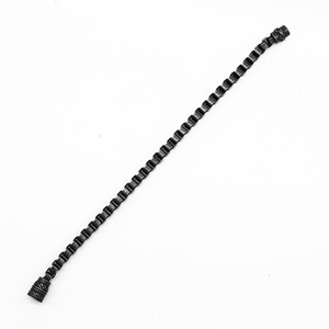 Yunnique Pulsera de cadena de motocicleta de moda, acero de titanio negro, joyería unisex, accesorio de moda - Product Image 2