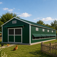 Poulailler préfabriqué en acier robuste pour ferme avicole de jardin, bâtiment métallique haute résistance, abri durable