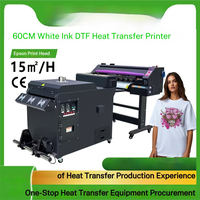 4-Kopf Digital DTF Drucker 60cm Druckmaschine mit Pigmenttinte Flex-Material Automatische Steuerung Neu