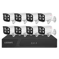 Loosafe Thương Hiệu 3Mp 8 Bullet Camera An Ninh Kit Xem Di Động Hd Ngoài Trời Cctv Hệ Thống Camera