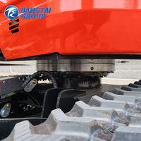 Mini-excavatrice sur chenilles diesel avec fonction de bras pivotant, pelle hydraulique pour chantier, excavatrice compacte