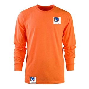 メンズ長袖プリントTシャツポリエステル/コットンブレンド180gヘビー級エコフレンドリーなしわ防止クイックドライ通気性レギュラー - Product Image 5