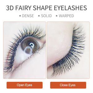 高品质 3D W 形状睫毛延长件 0.07 毫米三明治式四叶草假睫毛混合长度定制徽标浓密睫毛延长件 - Product Image 3