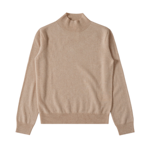 Pull à col haut en coton uni pour homme, tricoté, manches longues, coupe classique, respirant, vêtements d'hiver pour homme - Product Image 1