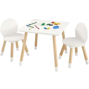 Cadeira de mesa para brincar de bebê, mesa de aprendizagem de jardim de infância para duas crianças