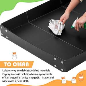 गिनी सुअर पिंजरे लाइनर नालीदार प्लास्टिक बेस पैनल छोटे पशु पिंजरे के नीचे हेडगोग खरगोश पिंजरे ट्रे - Product Image 5