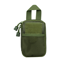 TAC OUTDOOR Pochette tactique imperméable de petite taille, trousse de premiers soins, matériau en nylon, fermeture à glissière, unisexe