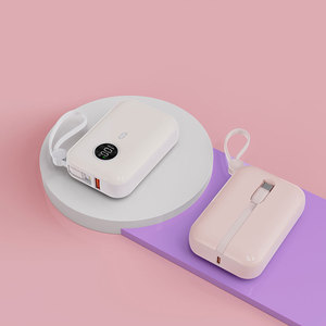 Mini banco de potência 10000 mAh simples portátil universal de carregamento rápido 10000mAh banco de potência PD20W cabos embutidos - Product Image 2