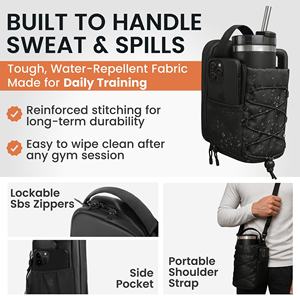 Porte-bouteille d'eau magnétique résistant à l'eau avec poche pour téléphone, sac de sport, voyage, fitness, sac de sport magnétique - Product Image 4