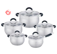 Lot de 10 casseroles en acier inoxydable pour cuisinière à induction bon marché