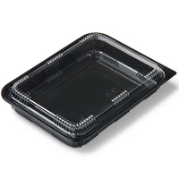 Barquette d'emballage jetable blanche de 6 pouces en mousse PLA biodégradable et amidon de maïs compostable, écologique, pour viande fraîche, fruits de mer, sushis
