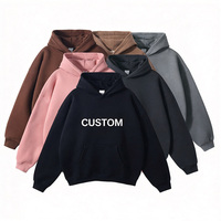 Sweat-shirt décontracté unisexe personnalisé multicolore noir à capuche avec poche kangourou et manches longues – Vente en gros