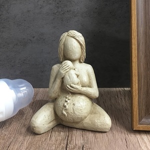 Statua in Resina Meiyu, Scultura in Argilla, Ornamento Madre che Cura il Bambino, Articolo per la Gravidanza, Decorazione d'Interni, Arredamento Casa - Product Image 2