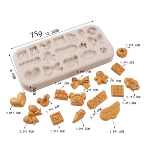 Molde de Silicona para Pastel con Forma Rectangular 3D, 17 Variantes, Diseño de Dibujos Animados, Bonito Lazo, Ala, Chocolate, Helado, Dona, Corazón, Nube - Product Image 2