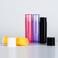 Récipient de baume à lèvres cosmétique de marque privée 4g 5g Tube de baume à lèvres en plastique blanc clair noir