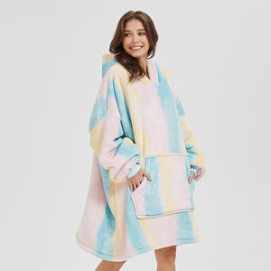 High Quality Soft Warm Polyester Flannel Fleece <strong>snuggie</strong> <strong>Blanket</strong> for Winter Warm Tv <strong>snuggie</strong> Travel <strong>Blanket</strong> - Product Image 4