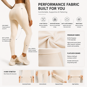 Leggings de sport en Spandex à logo personnalisé 2026 pour femme, taille haute, effet push-up, extensibles dans les quatre sens, pour le yoga, la gym et le fitness - Product Image 2