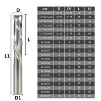 Pemotong penggilingan baja Tungsten bermata dua barang panas lintas batas untuk alat CNC pertukangan kayu Veneer pemotong halus kustom ODM