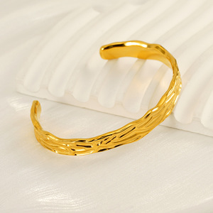 Zogxin Irregular Lava <b>Bracelet</b> Gold Silver <b>Adjustable</b> Women's Jewelry Fashion Cuff <b>Bracelet</b> - Product Image 4
