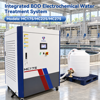 Système de traitement des eaux usées industrielles BDD Dual Cell Cabinet MC275, monté sur skid, préfabriqué, oxydation électrochimique, garantie 1 an