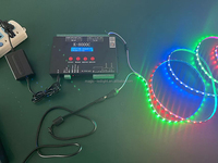 Controlador de Píxeles LED de 8 Puertos K-8000C RF con Software Programable LEDEdit, Tarjeta SD, Dirección DMX 512 2811 2812 RGB RGBW