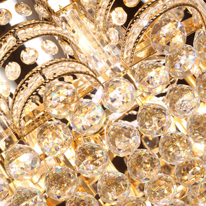 Lustre suspendu personnalisé de luxe pour salle de banquet, grand luminaire d'escalier, hall d'hôtel, mariage, <span class=keywords><strong>avec</strong></span> boules de cristal LED - Product Image 4