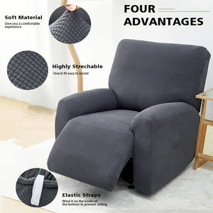 4 pièces Jacquard élastique Stretch inclinable housse de canapé lavable <span class=keywords><strong>fauteuil</strong></span> monoplace housse meubles protecteur Anti-poussière - Product Image 3