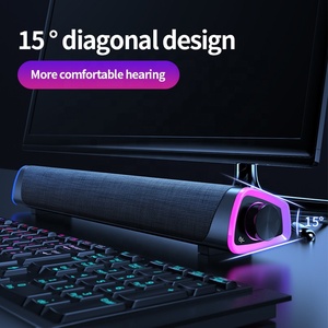 Usb Powered Pc <strong>Speakers</strong> <strong>With</strong> Colorful Rgb Lights Surround Sound Portable <strong>Computer</strong> Wireless Sound Bar <strong>Speaker</strong> for Desktop Laptop - Product Image 3