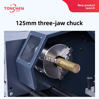 Tour à commande électronique à double axe TC3080E avec mandrin à trois mors de 125 mm