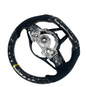 Accessoires intérieurs automobiles Volant sport en cuir véritable et fibre de carbone forgée adapté aux <span class=keywords><strong>Nissan</strong></span> 400z 370z <span class=keywords><strong>350z</strong></span> - Product Image 6