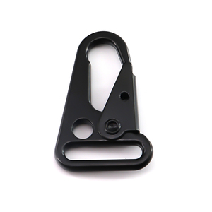 Factory-customized zinc alloy eagle-beak sling black carabiner clip, <b>webbing</b> metal keychain - Product Image 3