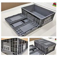 Caisse de rangement Euro pliable robuste et grande capacité, empilable, en plastique