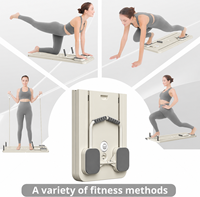 Papan Reformer Pilates ABS Tahan Lama - Papan Geser Multifungsi Lipat Portabel yang Dapat Disesuaikan untuk Penggunaan di Rumah