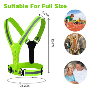 Y-Style Réglable Réfléchissant Vêtements De Sécurité Haute Visibilité Lumière <span class=keywords><strong>Clignotant</strong></span> LED Réfléchissant Bretelles Gilet pour Sports de Plein Air - Product Image 2