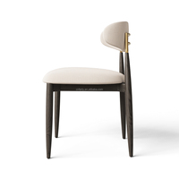 Chaises de salle à manger haut de gamme en acier inoxydable doré FERLY Luxe moderne