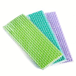 Wholesaler 100 Pack Dot Paper <b>Drinking</b> <b>Straws</b> Recyclable Multi Colored Party <b>Straw</b> Set Biodegradable Paper <b>Straws</b> <b>for</b> <b>Drinking</b> - Product Image 3