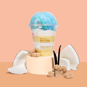 Venta al por mayor personalizado variedad Paquete <span class=keywords><strong>de</strong></span> leche <span class=keywords><strong>de</strong></span> <span class=keywords><strong>coco</strong></span> hielo baño <span class=keywords><strong>sal</strong></span> remojo con bola cepillo esponjas - Product Image 4