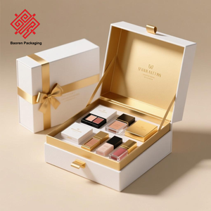 Baoren Recyclable Beauty Custom Logo Printing Cardboard Makeup Sets Cosmetics Storage Gifts Boxes Cosmetic Paper Packaging Box - Product Image 1