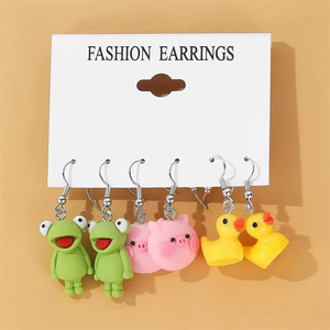 <span class=keywords><strong>Pendientes</strong></span> de Resina Multicolor para Mujer, Estilo Variado, Lindos <span class=keywords><strong>Pendientes</strong></span> Colgantes de Dibujos Animados, Joyería Hecha en China, Regalos - Product Image 5
