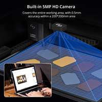 Nouvelle machine de gravure et de découpe au laser à diode K2 20W, double laser IR 1,2W, bois, MDF, acrylique, pierre, caoutchouc, métal, haute précision, sécurité renforcée