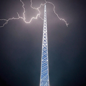 Nhà máy bán thông tin liên lạc cơ sở trạm chống sét sét sét tháp thép tròn ống đơn tháp sét - Product Image 3