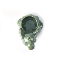 Pot de fleurs en céramique émaillée en forme d'éléphant - Mini pot de fleurs mignon en forme d'animal pour la décoration de plantes de cactus d'intérieur sur le bureau