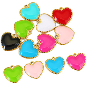 Stainless Steel Heart Pendant 18x17.5mm Plated DIY Jewelry Findings For Necklace <b>Bracelet</b> Accessories Wholesale - Product Image 4