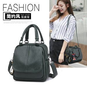 <span class=keywords><strong>Sac</strong></span> à <span class=keywords><strong>dos</strong></span> épais pour femmes, nouveau style coréen, tendance, en <span class=keywords><strong>cuir</strong></span> PU souple, élégant, polyvalent, simple, style universitaire, décontracté, voyage - Product Image 2