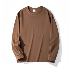 <span class=keywords><strong>Camiseta</strong></span> de <span class=keywords><strong>Manga</strong></span> <span class=keywords><strong>Larga</strong></span> de Algodón Puro de 250g, Resistente, Holgada, de Color Sólido, Blanca, para <span class=keywords><strong>Hombre</strong></span> y Mujer - Product Image 2